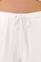 White Linen Blend Loose Fit Trousers - 4