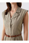 Belted Shirt Dress - 4