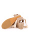 Real Handmade Open Back Wide Drawstring Wedge Heel Linen Women's Espadrille Handmade - 6