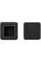 QWORK® 20 x 2 cm Black Plastic Square End Caps for Pipe Tube, Chair Leg - 4