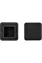 QWORK® 20 x 2 cm Black Plastic Square End Caps for Pipe Tube, Chair Leg - 3