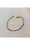 Women's Purple Pearl Rope Bracelet-Macrame Bracelet-Pearl Bracelet-Rope Bracelet-Knit Bracelet-Luck Bracelet - 3