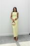 Yellow Gathering Basic Dress - 3
