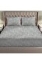 Albany Super King Bed Fitted Sheet Set 200X200+30 Cm/50X75+15 Cm Grooves Grey|80 Cotton; 20 Lyocell - 2