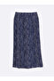 Patterned Women's Skirt with Elastic Waist - 5