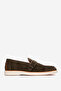 Deri̇club Men's Light Sole Buckle Detailed Loafer Real Suede Leather Cr 2406 Khaki