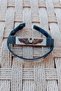 Black Colored Pilot Brovesi Silhouette Genuine Leather Gift Bracelet - 5