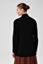 Black V-Neck Buttoned Women's Jacket - 5