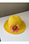 Straw Children's Beach Hat with Flower Accessories (3-9 Years) - 4