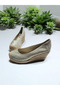 Straw&Linen Wedge Heel Shoes - 3