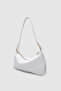 Zeiri Soft Crescent Form Gold Ring Hand, Arm and Shoulder Bag White - 6