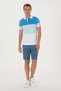 Men's Regular Fit Polo Neck Turquoise T-Shirt 50300063-Vr093 - 4