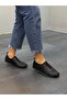 Black Leather Laser Women's Orthopedic Shoes - 2