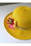 Straw Children's Beach Hat with Flower Accessories (3-9 Years) - 3