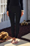 Sea Pool Lycra Long Tight Leggings with Narrow Leg Single Bottom Black Remsa Ra001 Black01