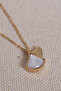 Gold Color Steel Necklace with Stone