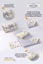 Bottom Opening Cushion - With Bag - Yellow Gray Butterfly - 2