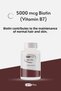 Biotin 5000 Mcg – Hair, Skin and Nail Support (Vitamin B7) 100 Tablets - 3