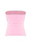 Pembe Pamuklu Esnek Straplez Büzgü/Drape Detaylı Örme Bluz TWOSS25BZ00484 - 6