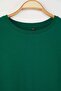 Zümrüt Yeşili Bisiklet Yaka Kolları Fırfırlı %100 Pamuk Örme T-Shirt TBBSS23BF00006 - 7