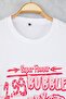 Beyaz %100 Süprem Baskılı Oversize/Rahat Kesim Örme Büyük Beden T-Shirt TBBSS25BF00082 - 7