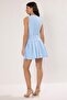 Blue Plain Buttoned Short / Mini Woven Dress TWOSS25EL00866 - 4