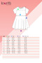 Orange Colored Basic Short Sleeve Dress for Girls - 5