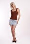Brown Ribbed Look Strap Basic Undershirt Mg2057 - 5