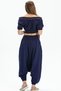 Short Sleeve Shile Cloth Latin Summer Bustier Purple Purple - 2