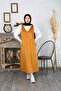 Button Detailed Velvet Salopette Dress
