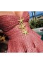 Mermaid Sparkly Fabric Tiered Party Beach after Night Evening Dress - 5