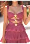 Mermaid Sparkly Fabric Tiered Party Beach after Night Evening Dress - 6