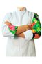 Cook Jacket Patterned Unisex Snap White Long Sleeve Chef Cook Kitchen Jacket - 3