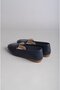 Select 008 genuine leather women's ballet navy blue - 5