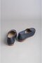 Select 008 genuine leather women's ballet navy blue - 4