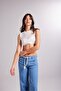 Gathered Detailed Tulle Butterfly Blouse White - 2