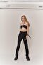 Women's Black Crop Tie Cardy Blouse - 3