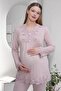 Pregnant Maternity Pajama Set 75% Cotton, 25% - 3