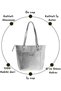 Tote Genuine Leather Women's Shopping Arm and Shoulder Bag - 4