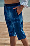 Remsa Men's Pool Sea Long Capri Shorts Swimsuit Rk001 Blue - 4