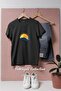 Unisex T-Shirt with Oversize Sun and Sea Design