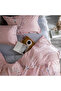 Reversible Single Duvet Cover Set with Elastic Bed Sheet Alaçatı Powder Pink - 2