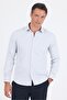 Men's White Long Sleeve Hard Collar Easy to Iron Slim Fit Flexible Shirt 1004250233