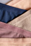 Women's 100% Cotton 5-Piece Ribbed Waist Bikini Panties Kitten, Dusty Rose, Indigo, Skin Bk2-a3 - 3