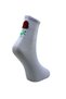4-Piece Black and White Colored Teddy Bear - Rose and Palm Women's Sports Socks - 2