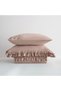 Adelya Double Duvet Cover Set 100% Organic Cotton Linen Brodeled Powder 200X220 cm - 2