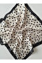 White Scarf with Black Dots - 5