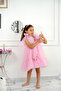 Shoulder Bow, Strap, Floral, Tulle Dress - 3
