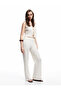 Wrapped Fabric Textured High Waist Straight Wide Leg Trousers - 2