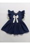 Girl's Eid Birthday Special Day 100% Cotton Linen Dress - 2